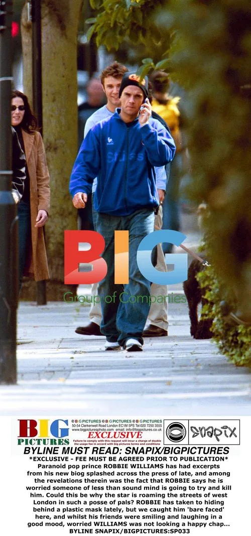 Paranoid Robbie Williams Spotted Out in West London