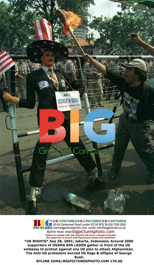 Osama Bin Laden Supporters Protest in Jakarta