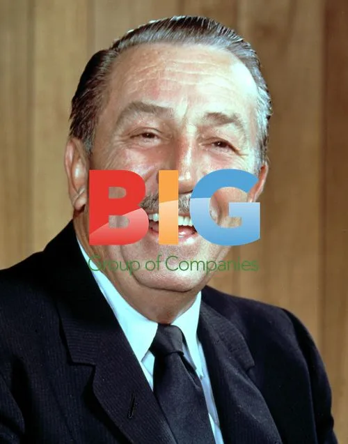 Walt Disney in black and white