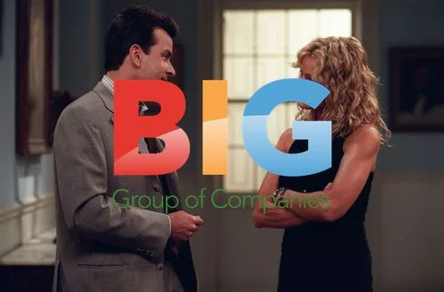 Charlie Sheen and Farrah Faucette on Spin City