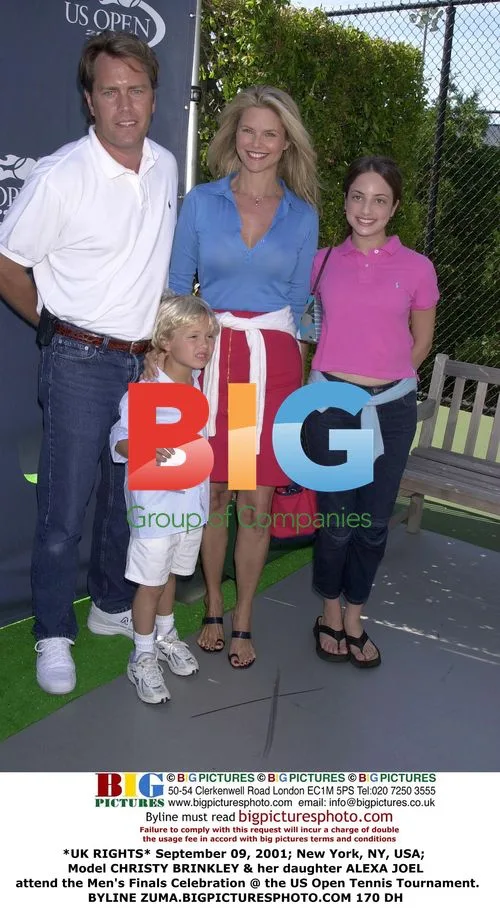 Christy Brinkley and family at US Open Men's Finals