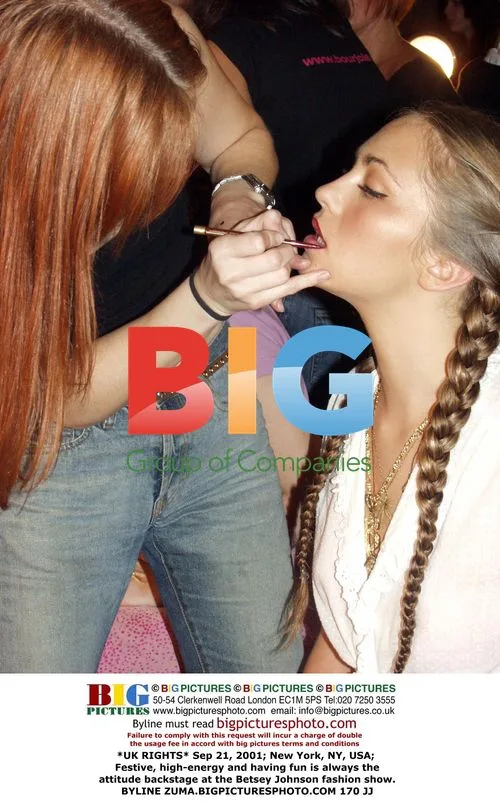 Supermodel backstage at Betsey Johnson show