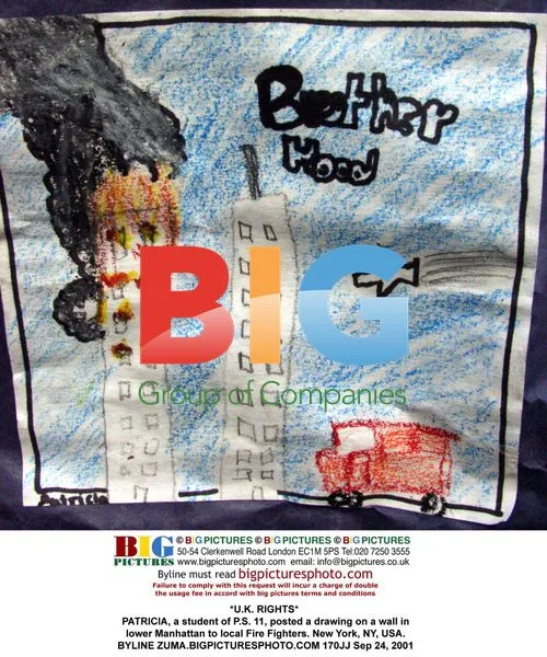 Student's Drawing for NYC Firefighters