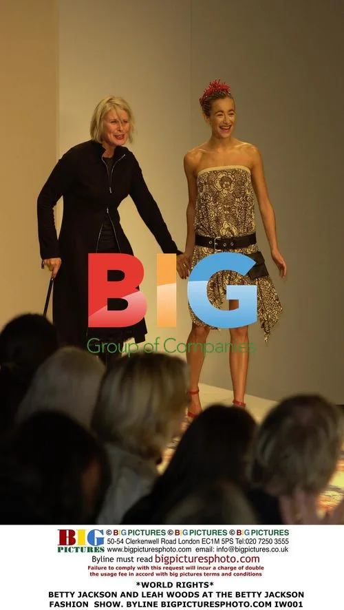 BETTY JACKSON AND LEAH WOODS AT FASHION SHOW