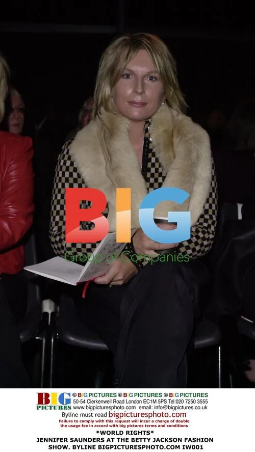 Jennifer Saunders at Betty Jackson Fashion Show