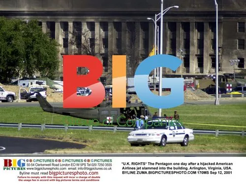 Pentagon one day after 9/11 attack