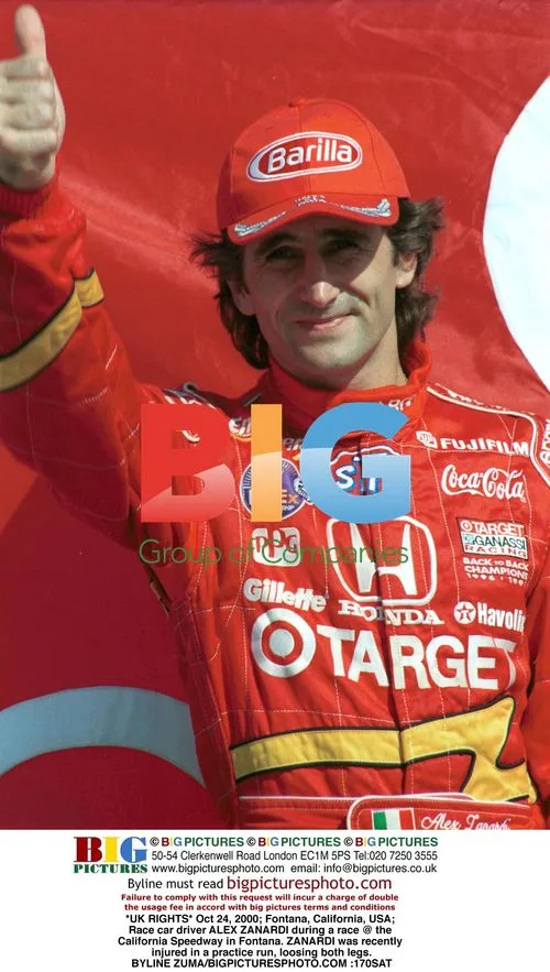 Alex Zanardi during race at California Speedway