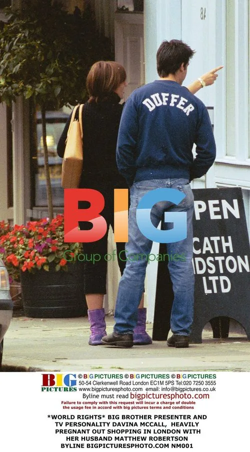 Davina McCall Heavily Pregnant Shopping in London