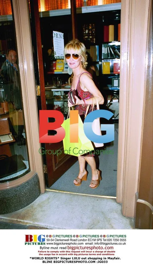 Singer LULU out shopping in Mayfair
