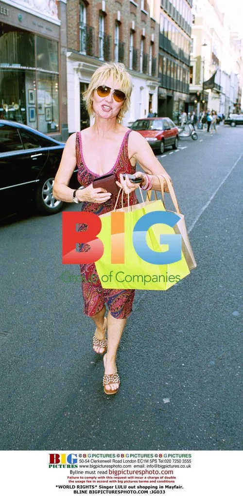 Singer LULU out shopping in Mayfair