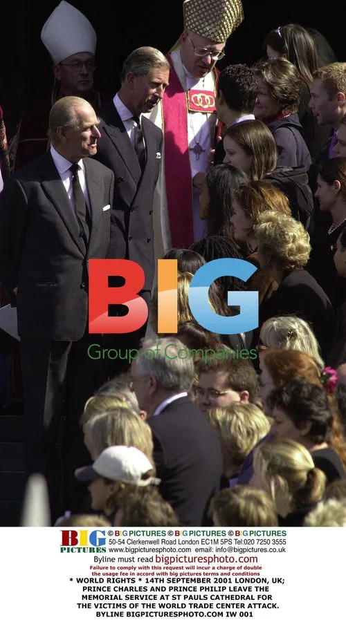 Prince Charles and Prince Philip at 9/11 memorial service