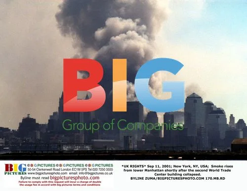 Smoke rises over New York after 9/11 attacks