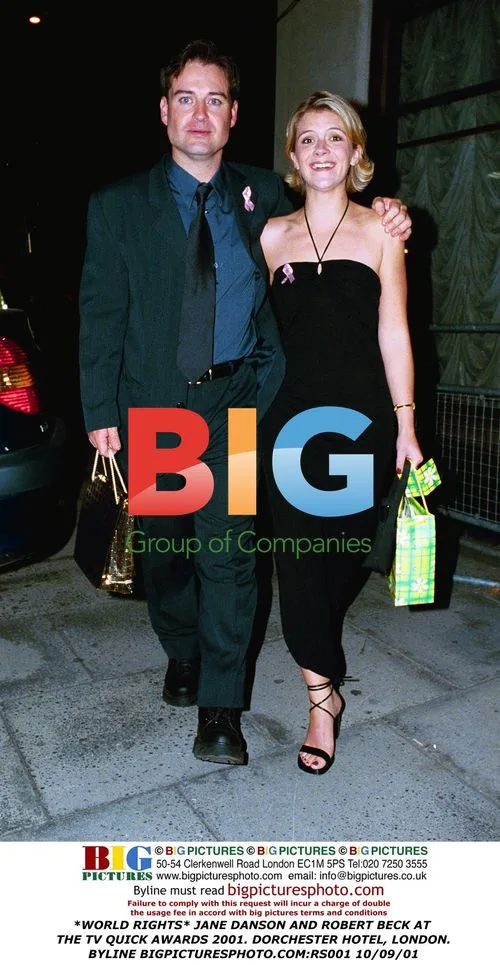 Jane Danson and Robert Beck at TV Quick Awards 2001