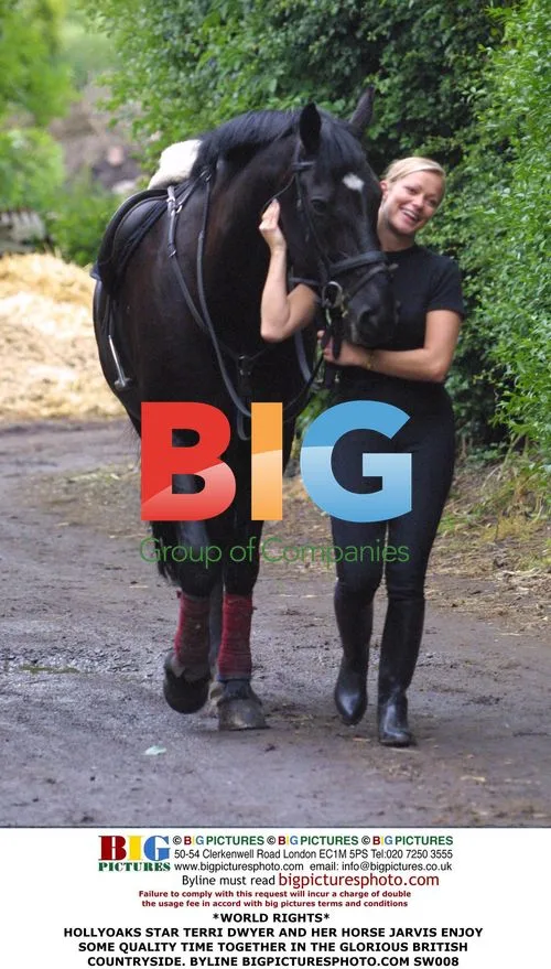 Hollyoaks Star Terri Dwyer with Her Horse Jarvis