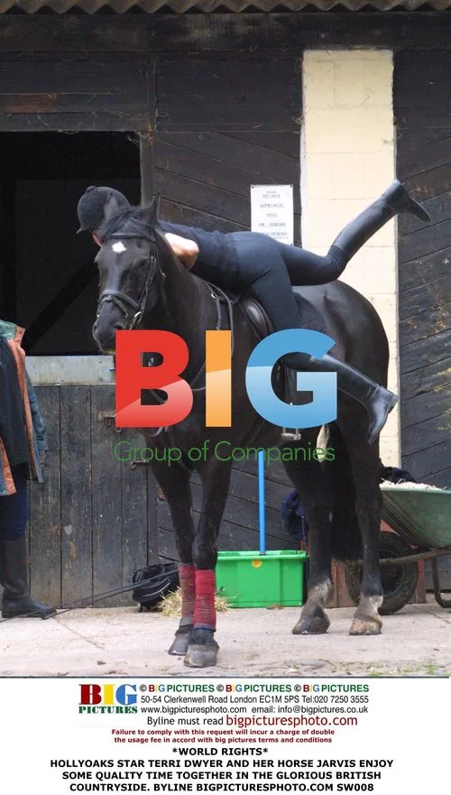 Terri Dwyer and Horse Jarvis in British Countryside
