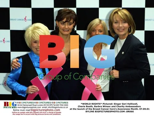 Geri Halliwell, Cherie Booth, Barbra Winsor at Breast Cancer Awareness launch