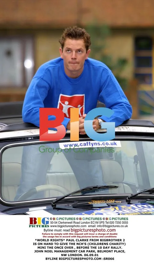 Paul Clarke from Big Brother 2 checks charity car