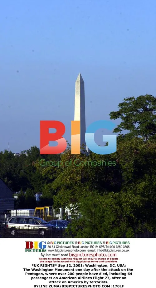 Washington Monument after 9/11 attack