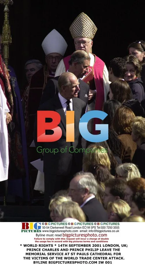 Princes Charles and Philip at 9/11 Memorial Service