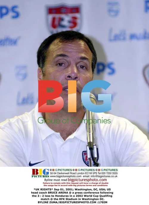 Bruce Arena at press conference after loss to Honduras