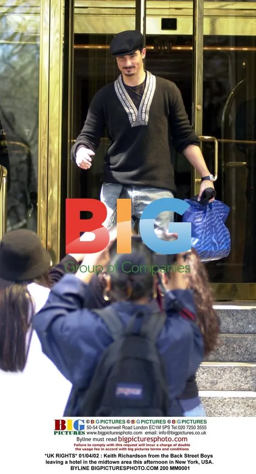Back Street Boy Keith Richardson leaves hotel in NYC