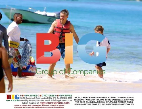 Gary Lineker and family enjoy beach day in Caribbean