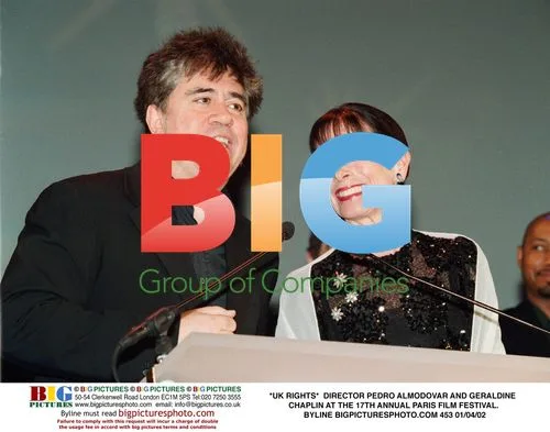 Pedro Almodovar and Geraldine Chaplin at Paris Film Fest