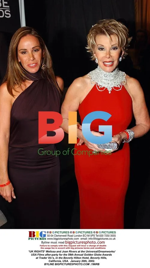 Melissa and Joan Rivers at Golden Globes after-party