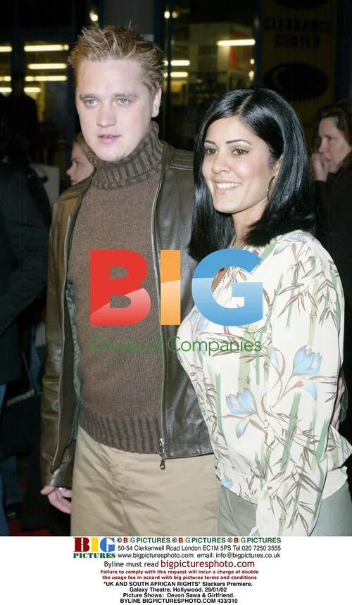 Devon Sawa & Girlfriend at Slackers Premiere