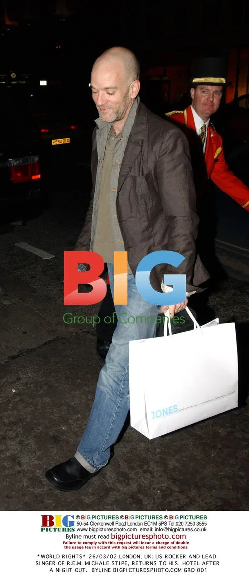 Michael Stipe Leaving Hotel After Night Out