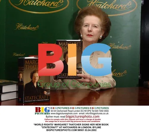 Margaret Thatcher Signs New Book "Statecraft"