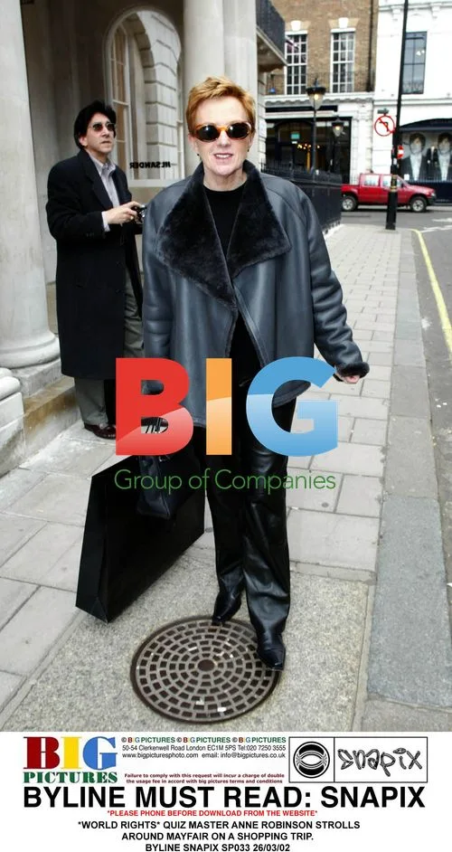 Anne Robinson shops in Mayfair