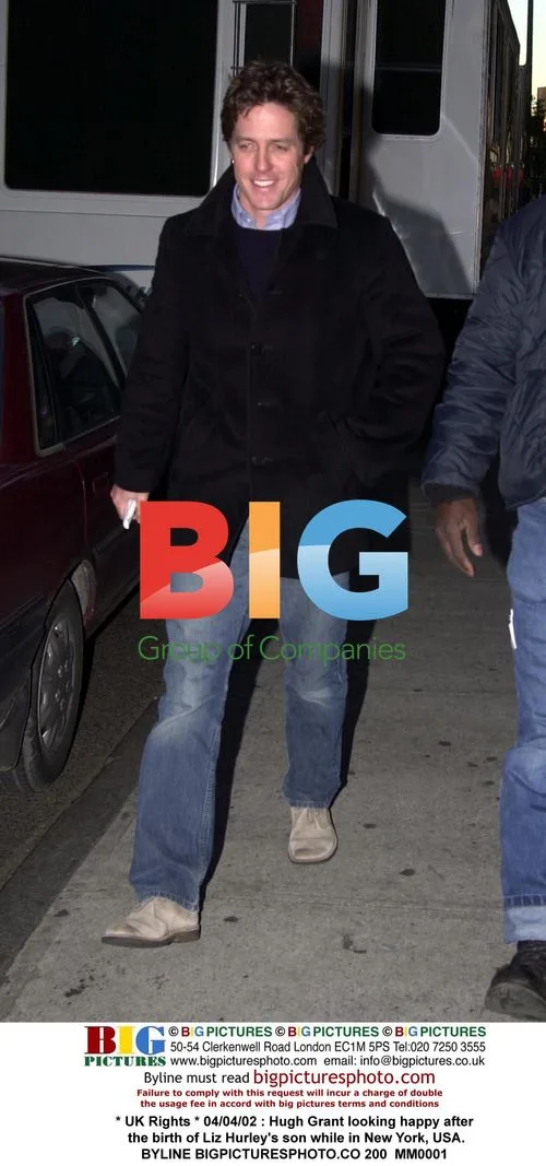 Hugh Grant at birth of Liz Hurley's son