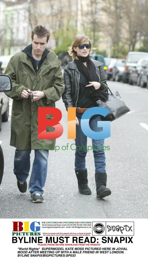 Kate Moss Meets Friend in West London