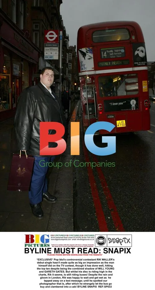 Pop Idol Contestant Rik Waller Spotted at Bus Stop