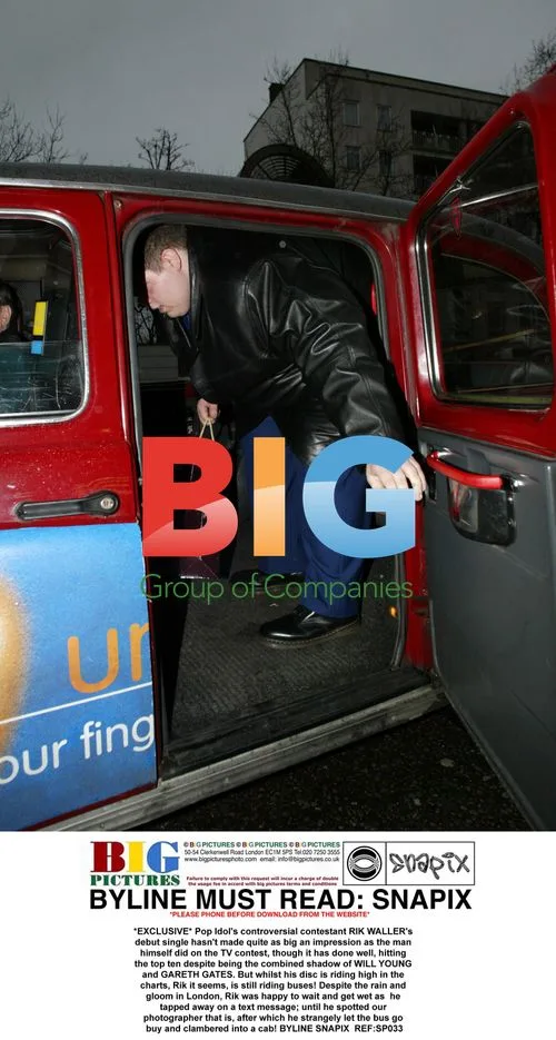 Pop Idol's Rik Waller at Brompton Square Bus Stop