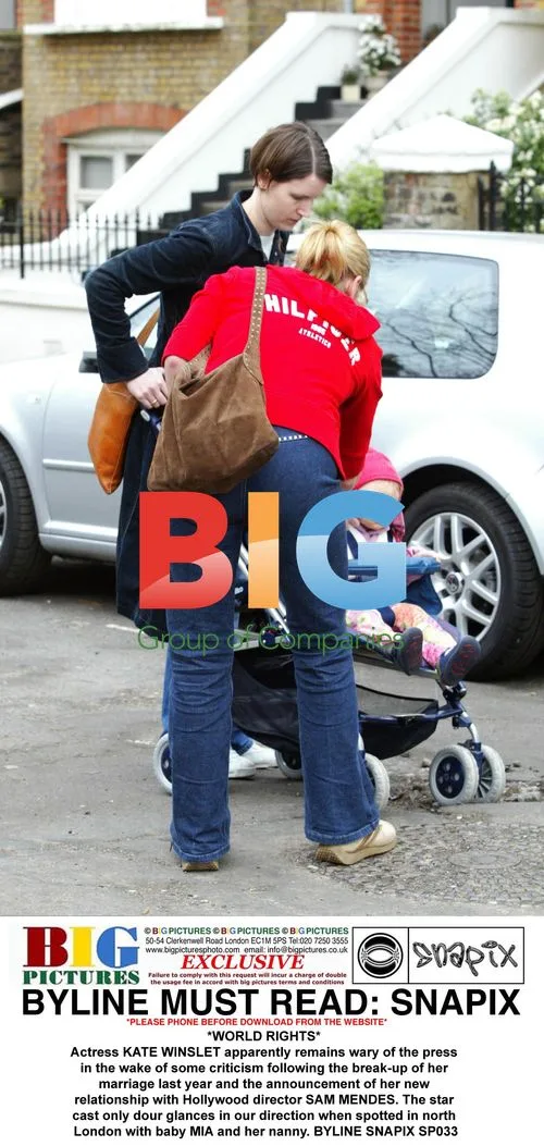 Kate Winslet out with baby Mia