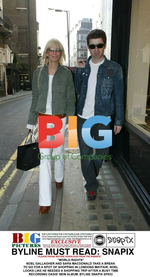 Noel Gallagher and Sara Macdonald Go Shopping in Mayfair
