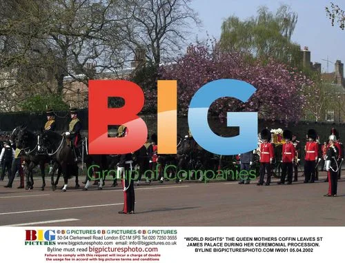 The Queen Mother's Coffin Leaves St James Palace
