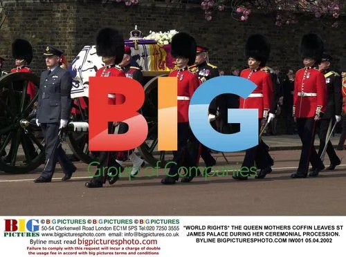 Queen Mother's Coffin Leaves St James Palace