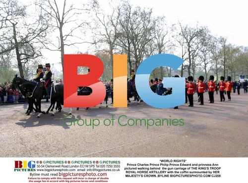 Royals walk behind gun carriage at funeral