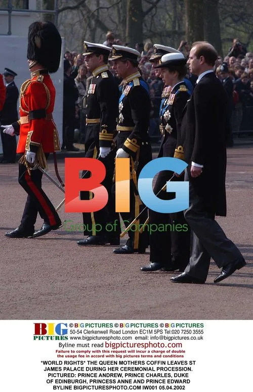 Queen Mother's Coffin Leaves St James Palace