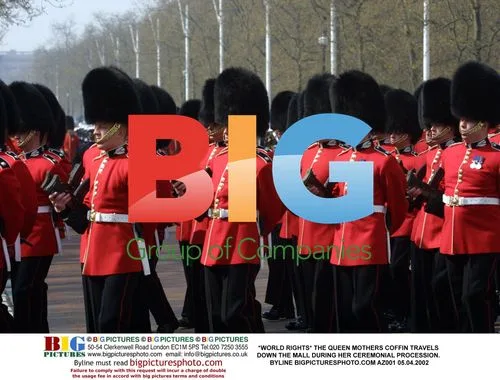 The Queen Mother's Coffin Travels Down The Mall