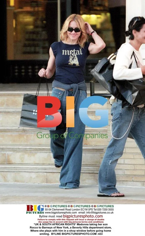 Madonna and son Rocco at Barneys in Beverly Hills