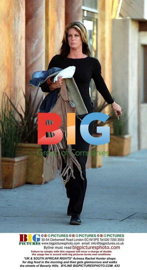 Actress Rachel Hunter shops and gets glam