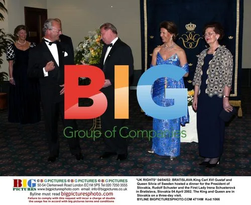 King Carl XVI Gustaf and Queen Silvia of Sweden host dinner in Bratislava