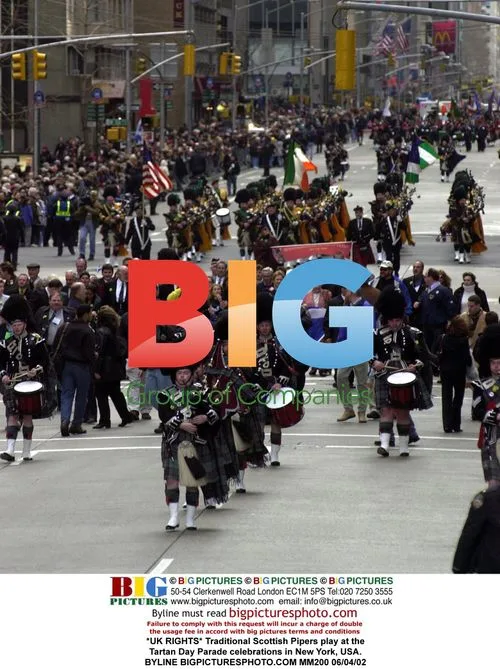 Scottish Pipers at Tartan Day Parade in NYC