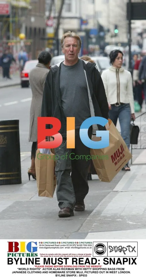 Alan Rickman Shopping at Muji in London