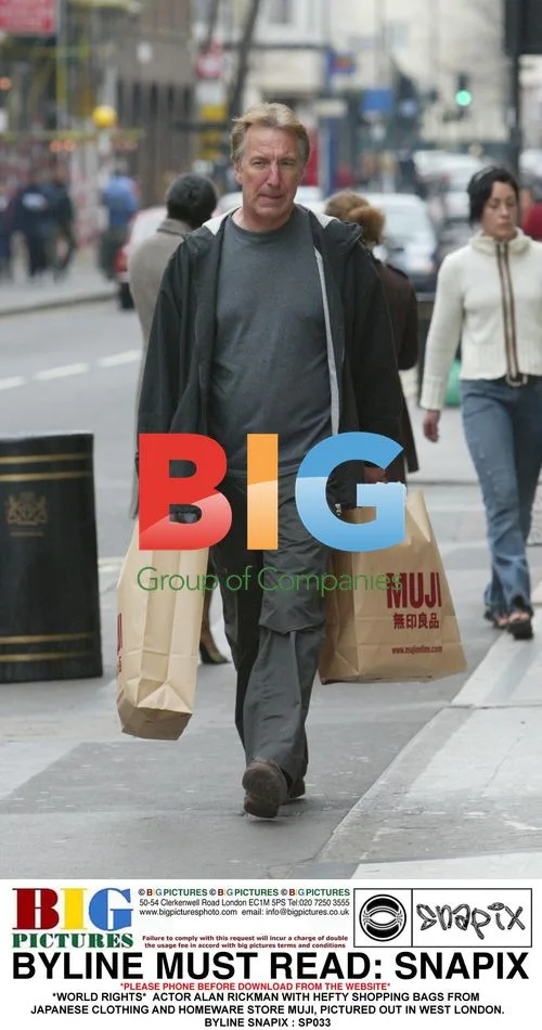 Alan Rickman Spotted Shopping at MUJI