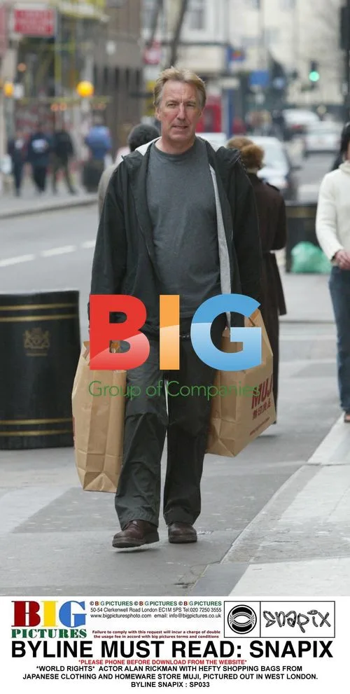 Alan Rickman Spotted Shopping at Muji in London